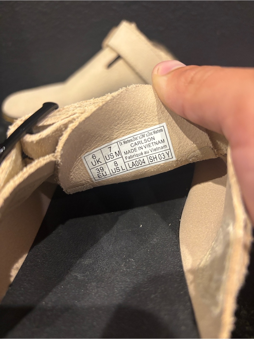 Dr. Martens Beige Suede Clogs - Picture 2 of 9